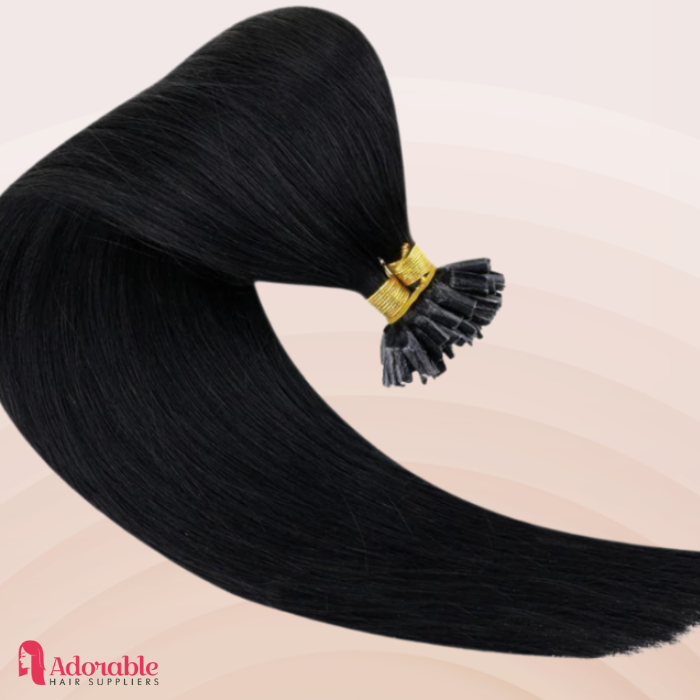 human hair curly keratin hair extensions